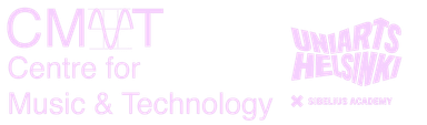 Logos of Centre for Music and Technology (CMAT), Uniarts Helsinki, Sibelius Academy